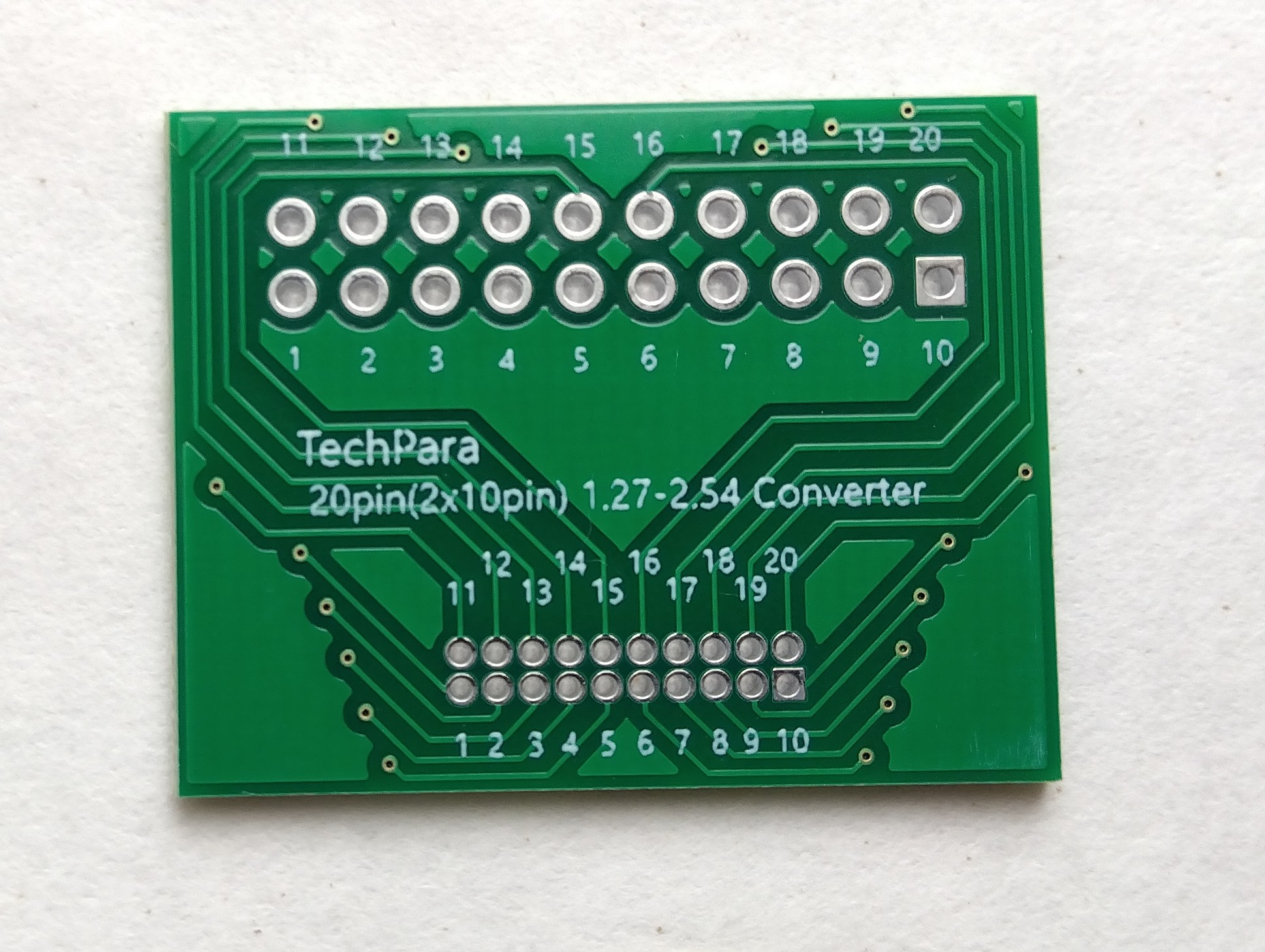 1.27mmと2.54mm 2列10ピン変換基板