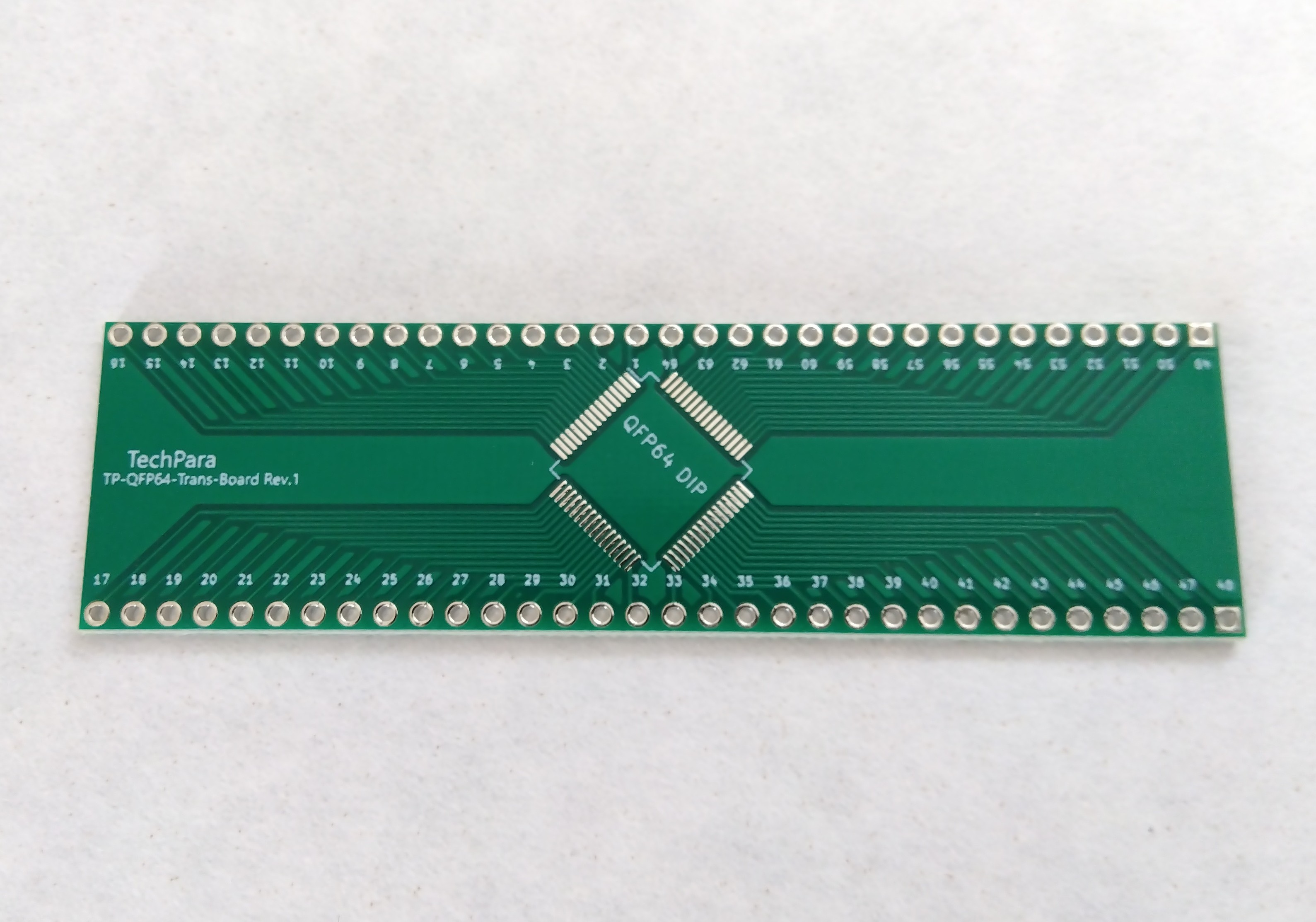 QFP64ピン 0.5mmピッチ DIP変換基板